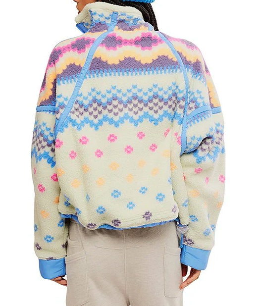 Printed 1/2 Zip fleece