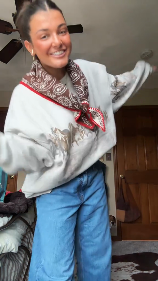 Graphic Print Oversized Sweatshirt