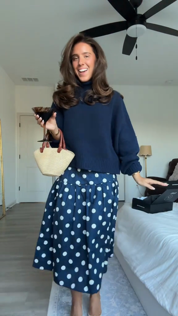 Knit Polka Dot Midi Set