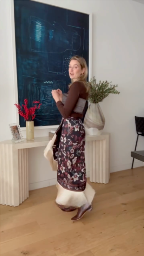 Soft and stylish skirt suit