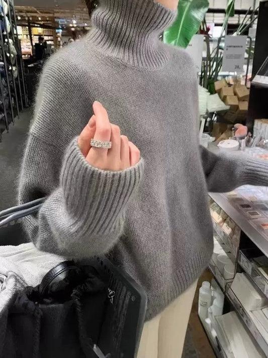 Turtleneck Loose Cashmere Sweater