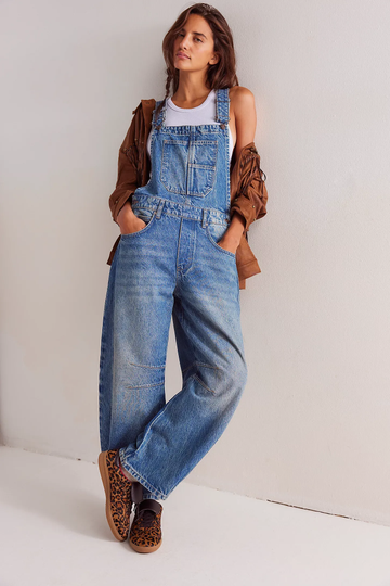 Vintage Denim Overalls Set