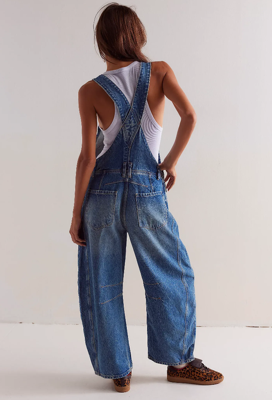 Vintage Denim Overalls Set