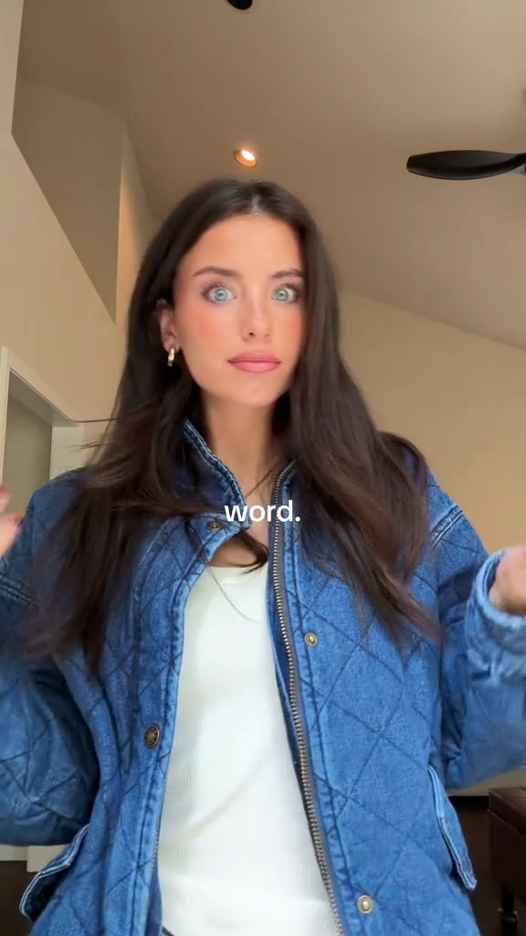 Quilted denim jacket