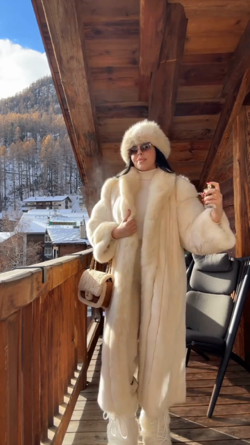 Ivory Faux Fur Long Coat