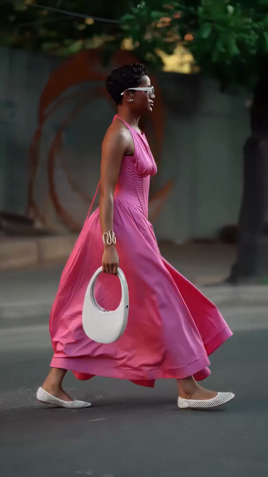 Halter Corset Midi Dress