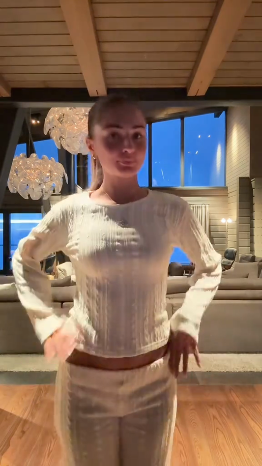 Cable-Knit Two-Piece Set