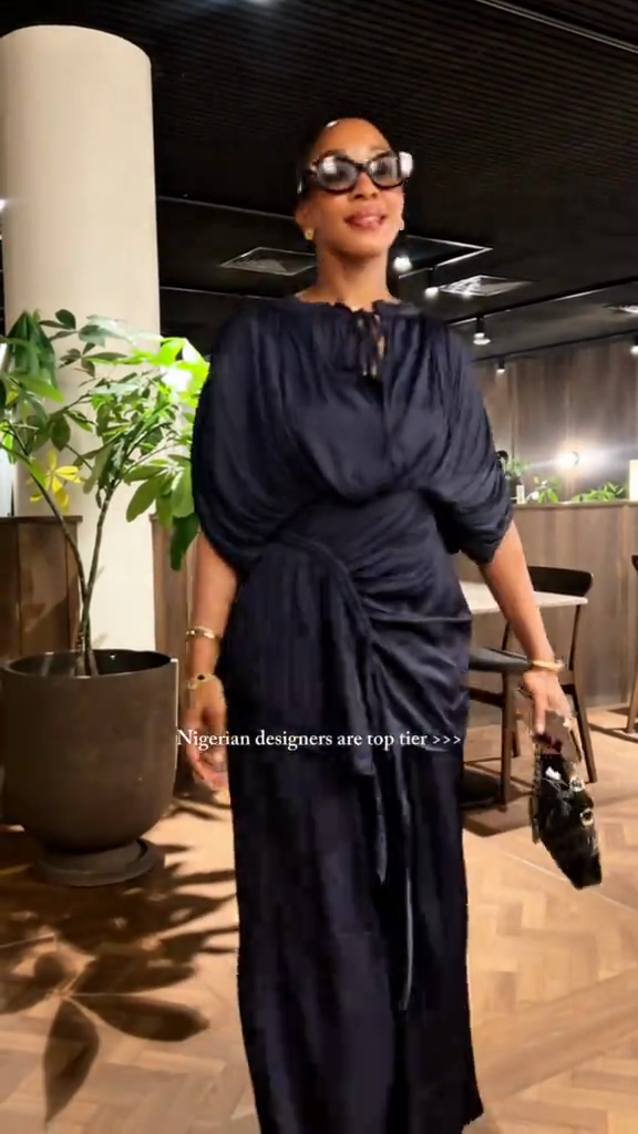 Navy Blue Draped Jumpsuit