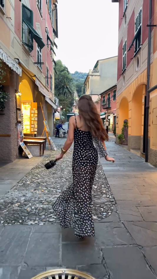 Polka Dot Sheer Maxi Dress