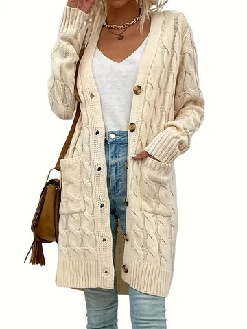 Casual Long line Button Cardigan