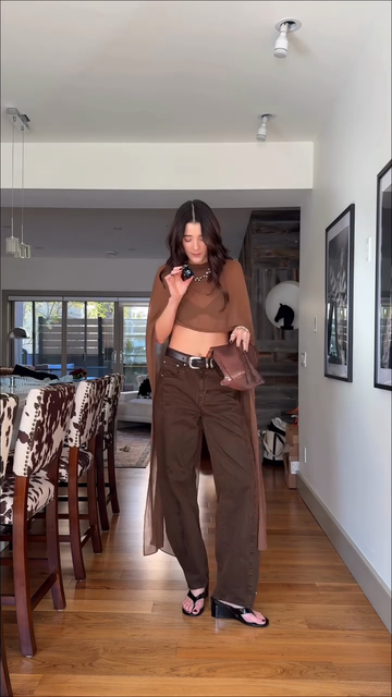 Sheer Longline Cape   Style Top