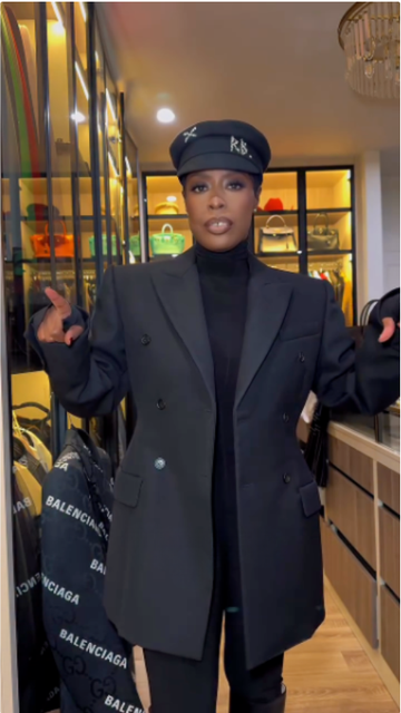 Black Double-Breasted Blazer dress