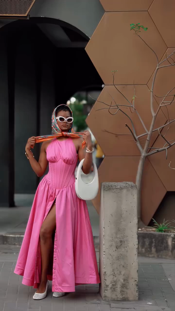 Halter Corset Midi Dress