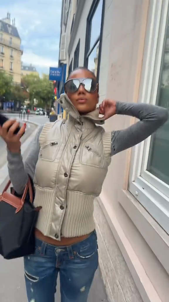 Ribbed Hem Quilted Puffer Vest