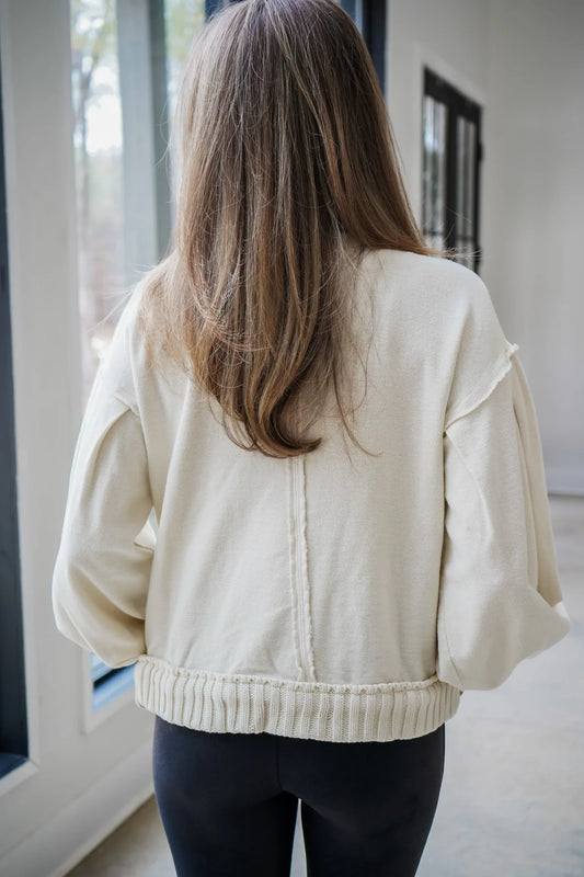 Casual textured knit cardigan