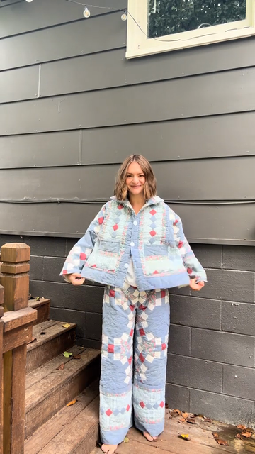 Quilted Patchwork Loungewear Set