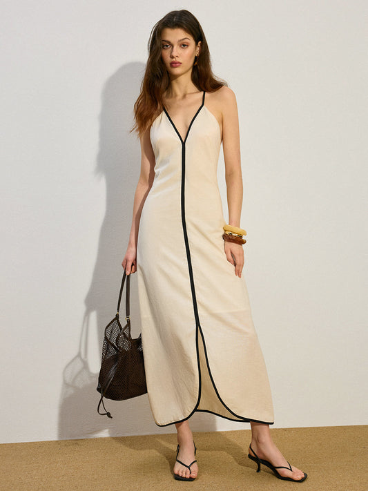 Linen & Cotton Maxi Dress