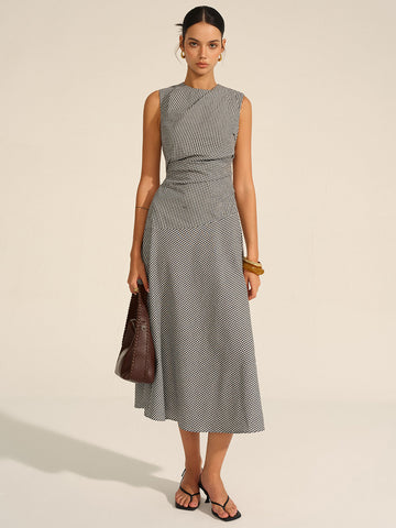 Gingham Midi Dress