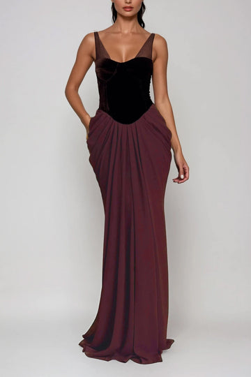 Mesh Ruch Maxi Dress