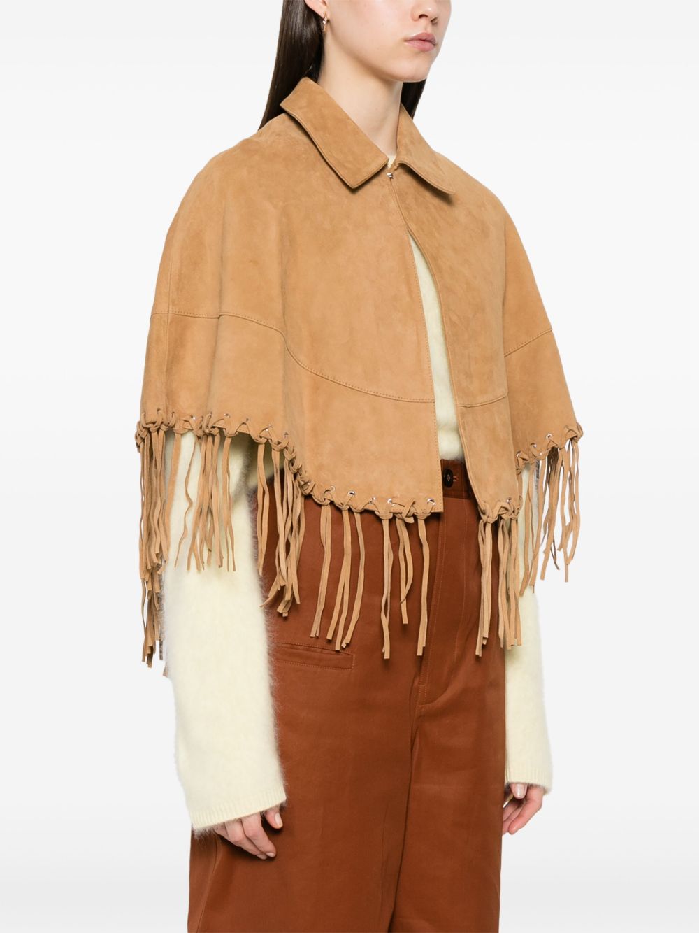 Chic fringed cape