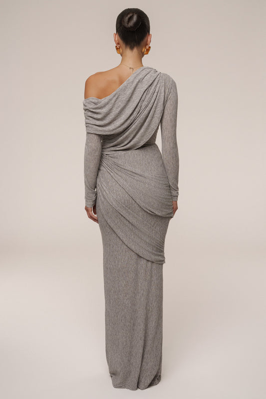 Elegant Textured One Shoulder Dress