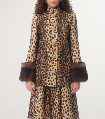 Leopard print coat