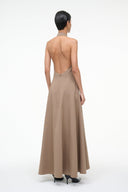 Backless halter dress