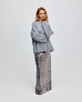 Leopard print maxi dress