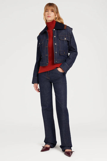 Chic denim jacket and jeans