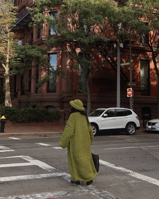 Oversized handmade sweater jacket