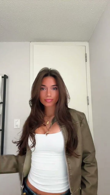 Khaki slim-fit jacket