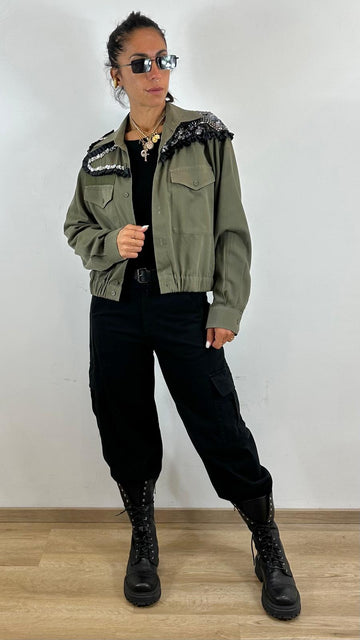 Camicia Vintage Applicazioni Jacket