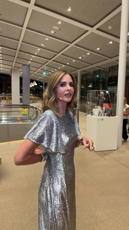 silver dress