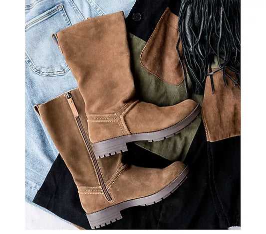 Orthotic Water Repellent Suede Mid Boots