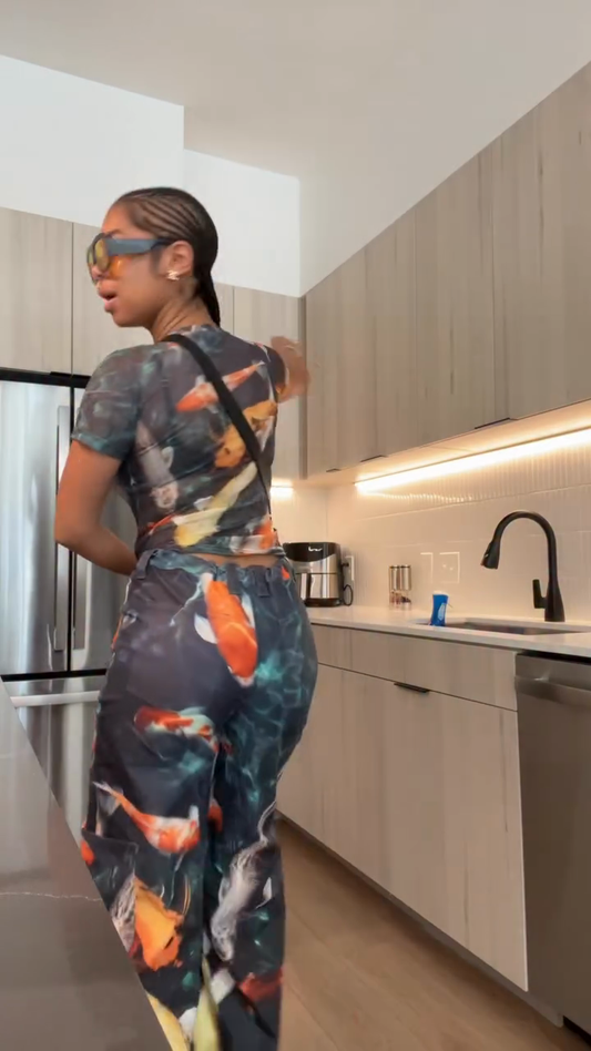 Koi Fish Print Outfit