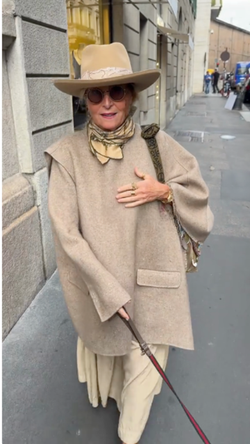 Beige Poncho Style Sweater