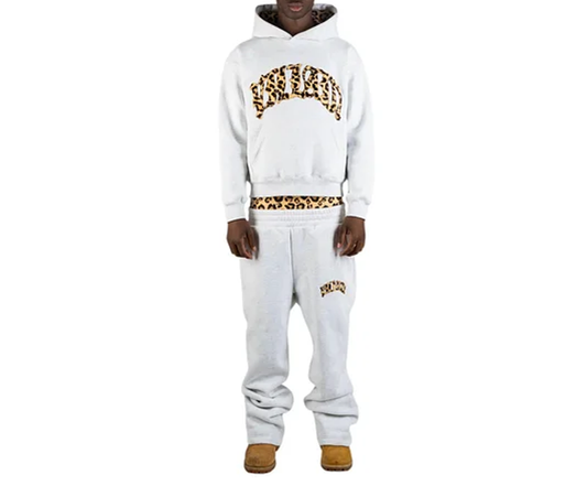 Leopard Print Accents Sweat Set