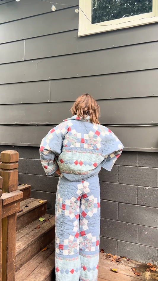 Quilted Patchwork Loungewear Set