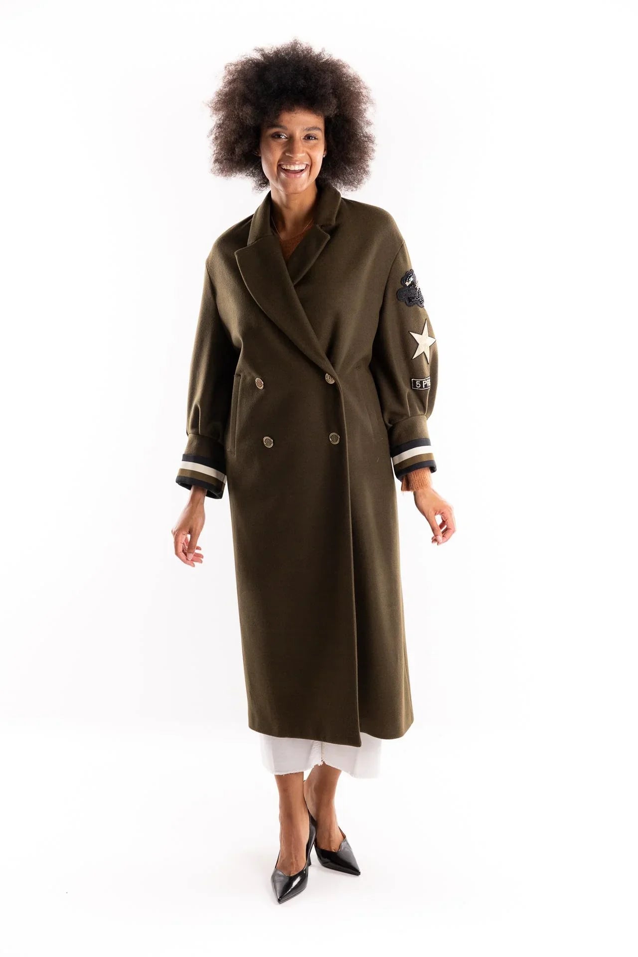 Forest Green Military Coat
