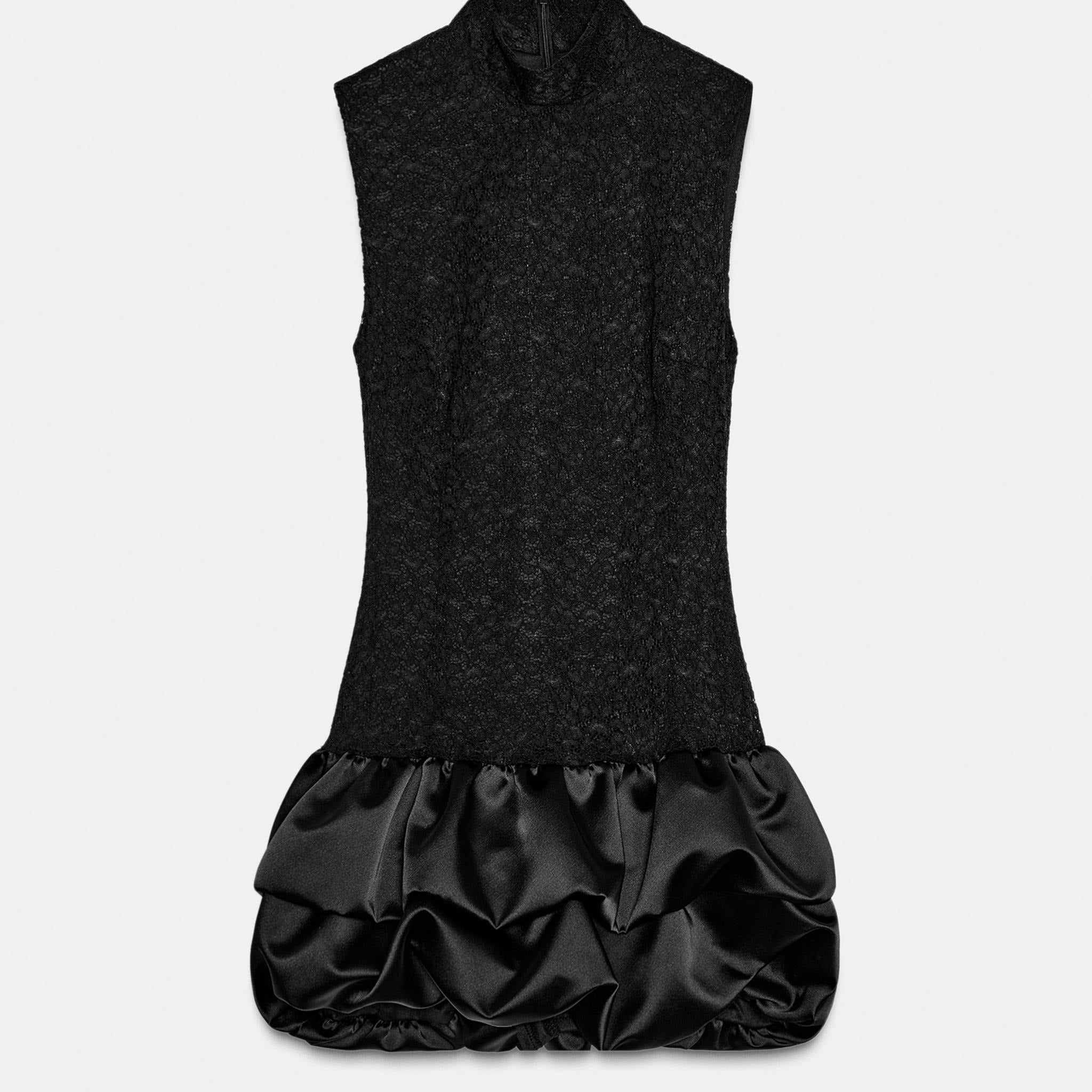 Chic combination lace mini dress